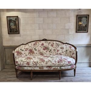 Canapé d'époque Louis XVI estampillé de Brizard 