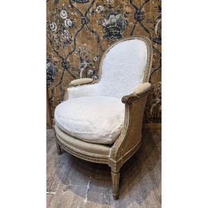 Bergère d'époque Louis XVI estampillée de Gautron