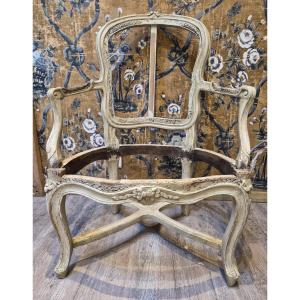 Cabriolet d'époque Louis XV estampillé de Courtois 