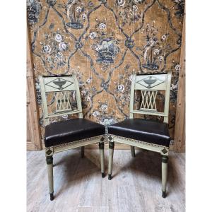Paire de chaises d'époque directoire
