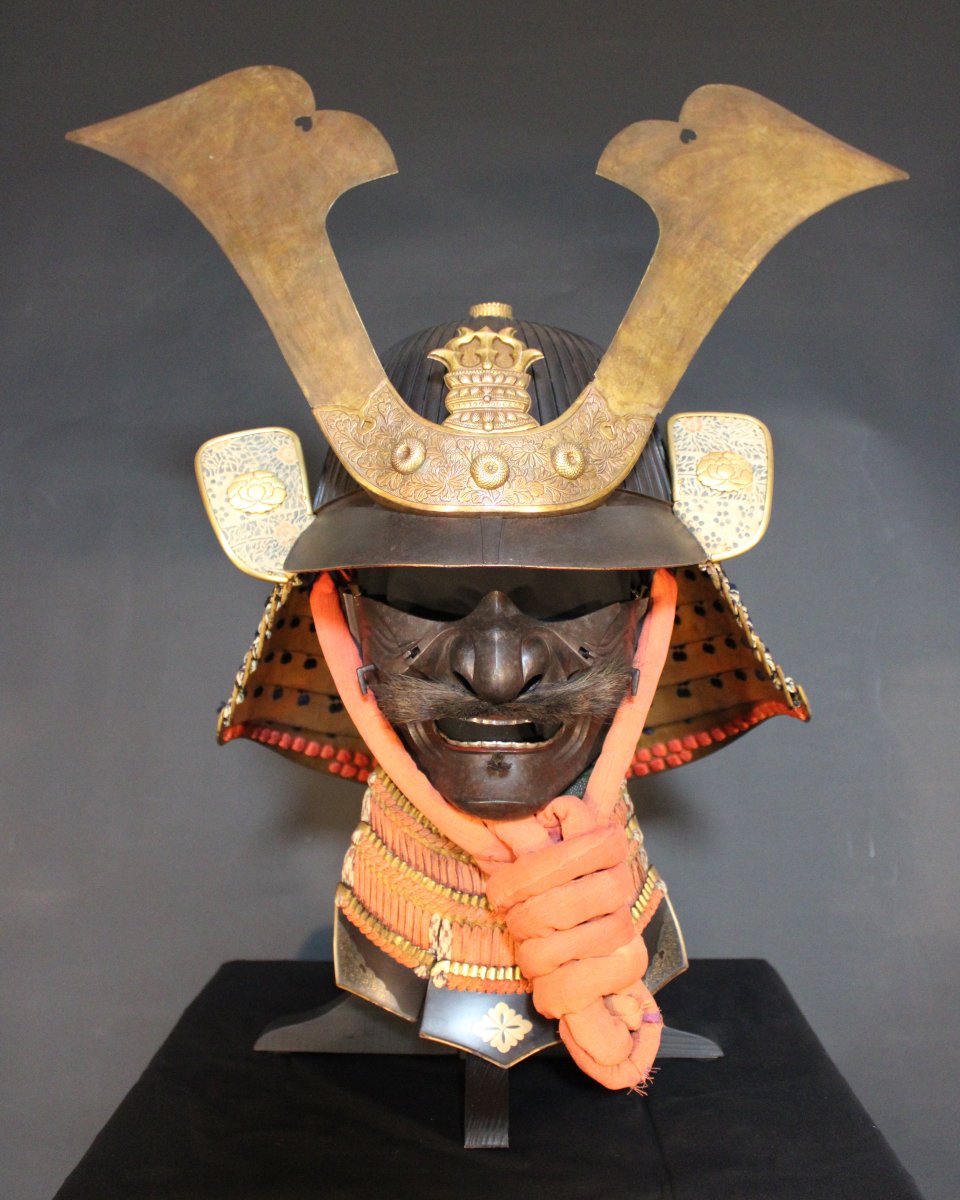 Suji Bachi Kabuto Saotome Iechika With Ressei Menpo, Edo-photo-2