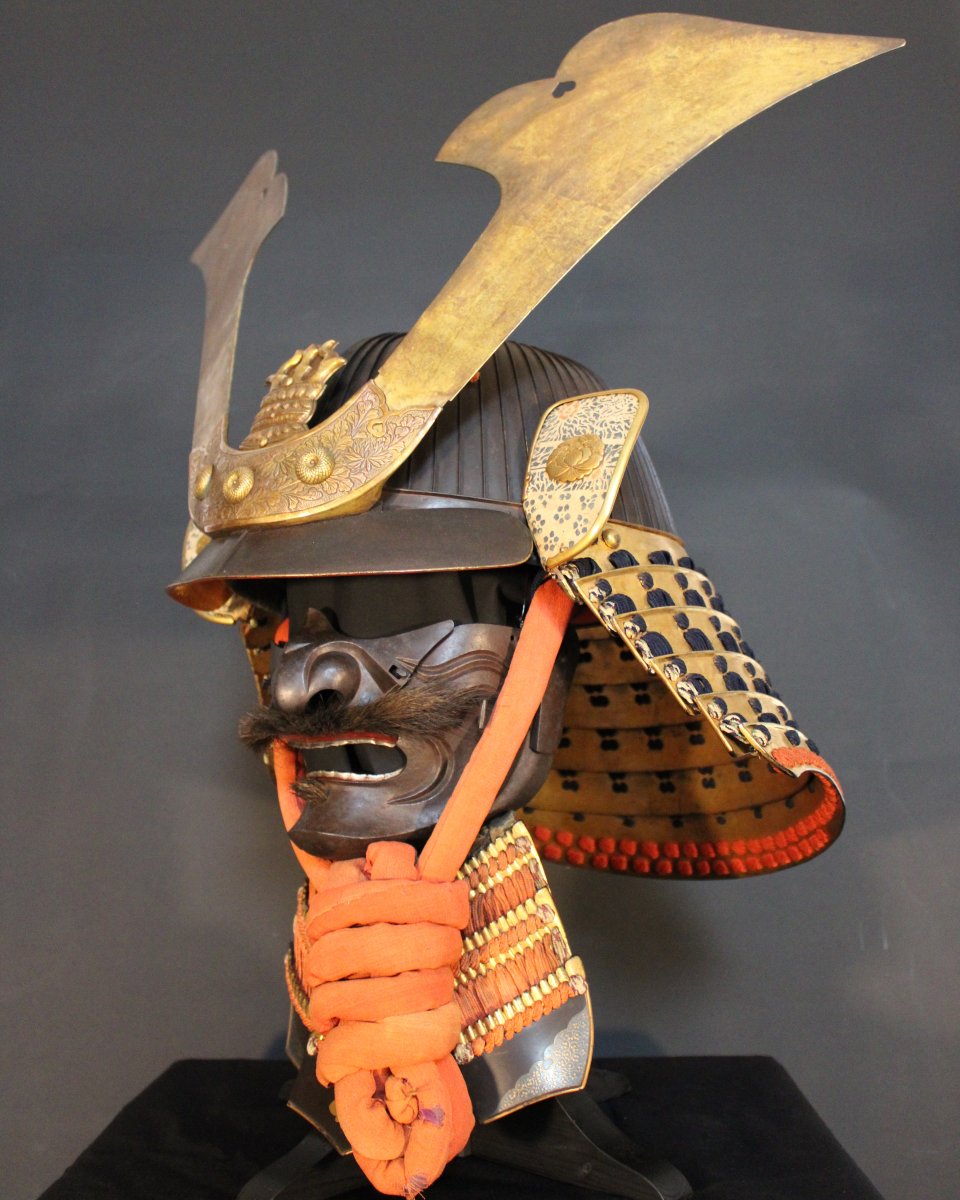 Suji Bachi Kabuto Saotome Iechika With Ressei Menpo, Edo-photo-4
