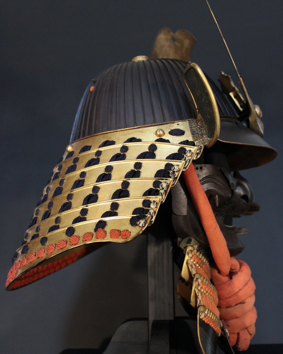 Suji Bachi Kabuto Saotome Iechika With Ressei Menpo, Edo-photo-8