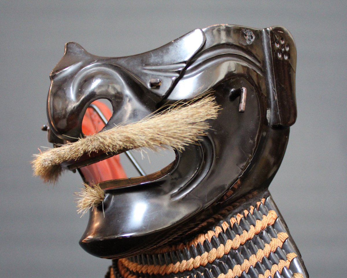 Menpo Samurai Mask - Shita Bō, Kuro Nuri-photo-3