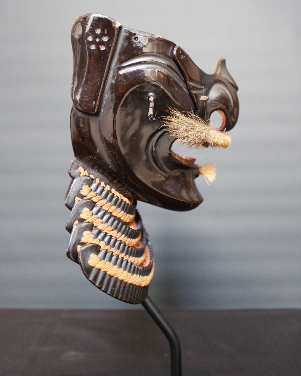Menpo Samurai Mask - Shita Bō, Kuro Nuri-photo-2