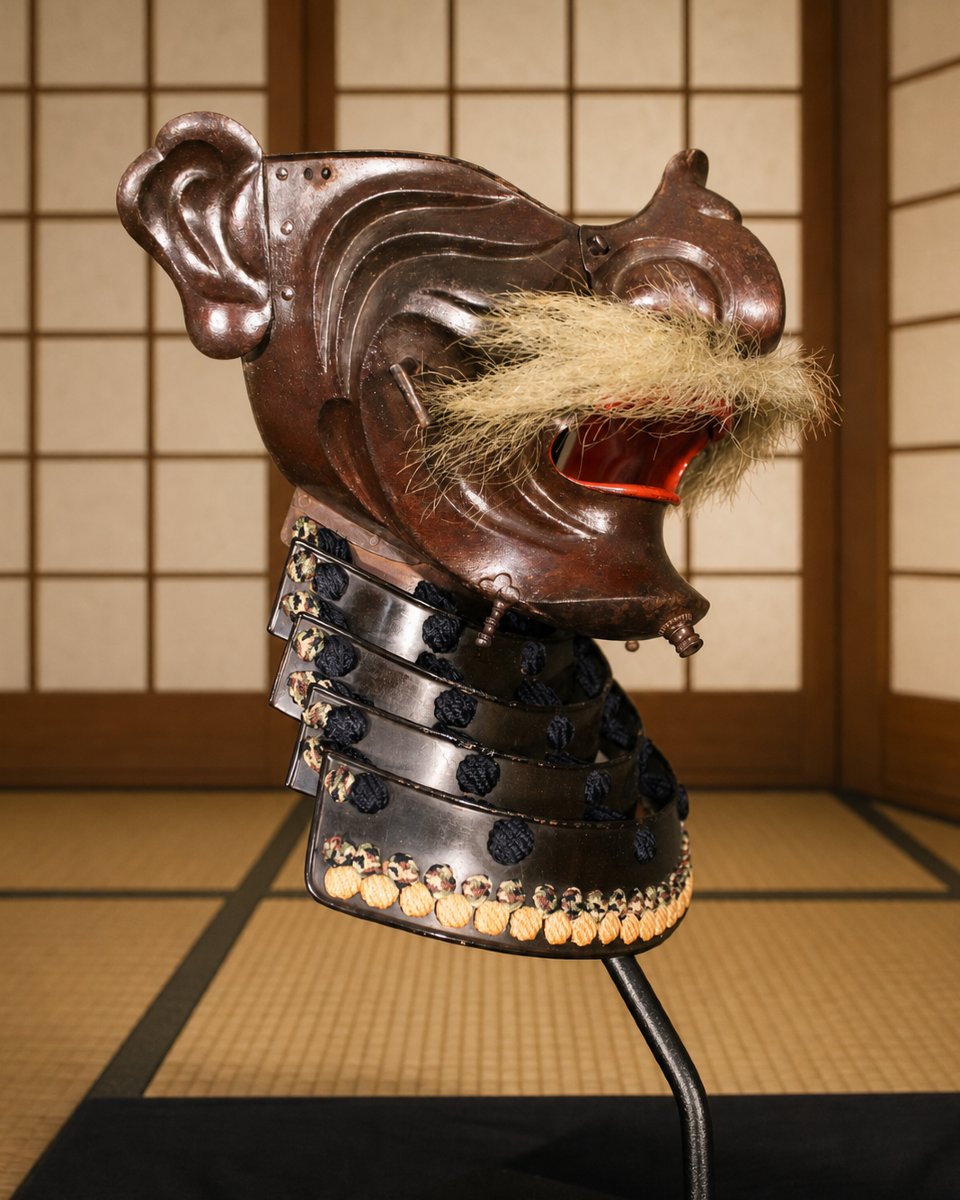 Masque de samouraï Menpó, époque Edo (1603-1868).