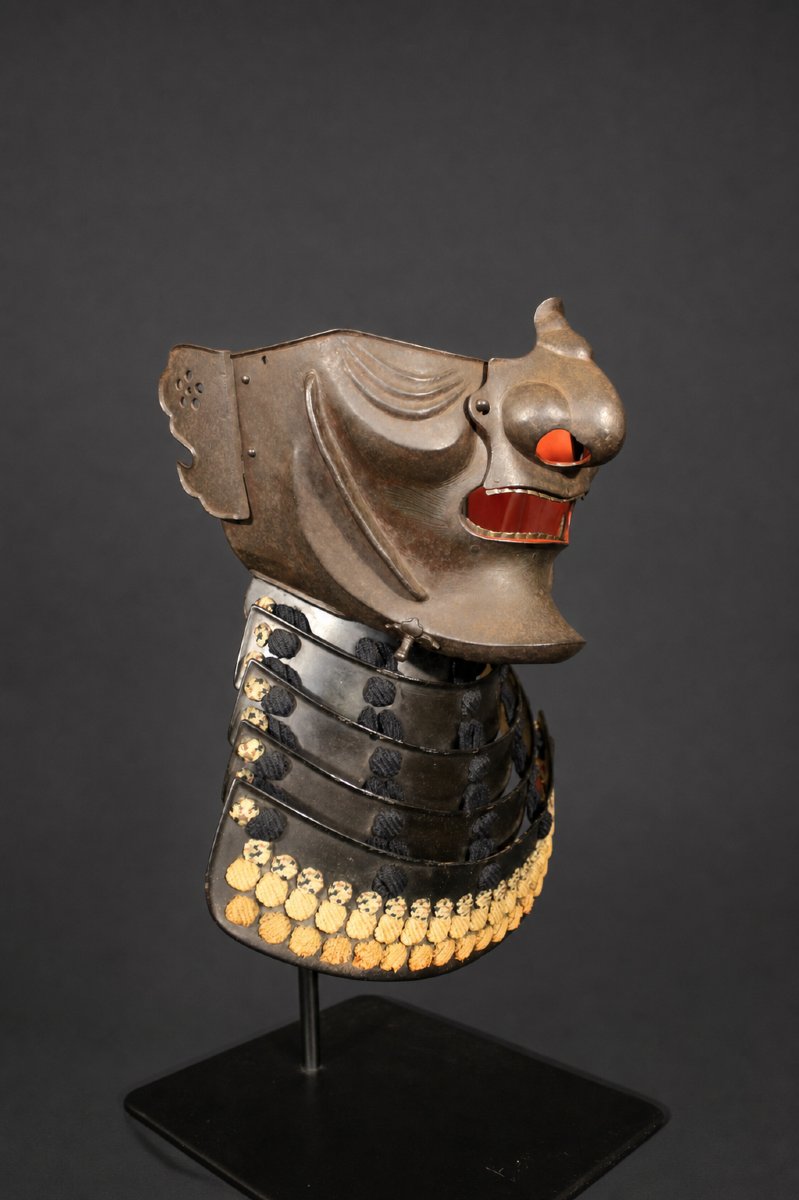 Samurai Menpo Ressei Mask, Edo Period-photo-4