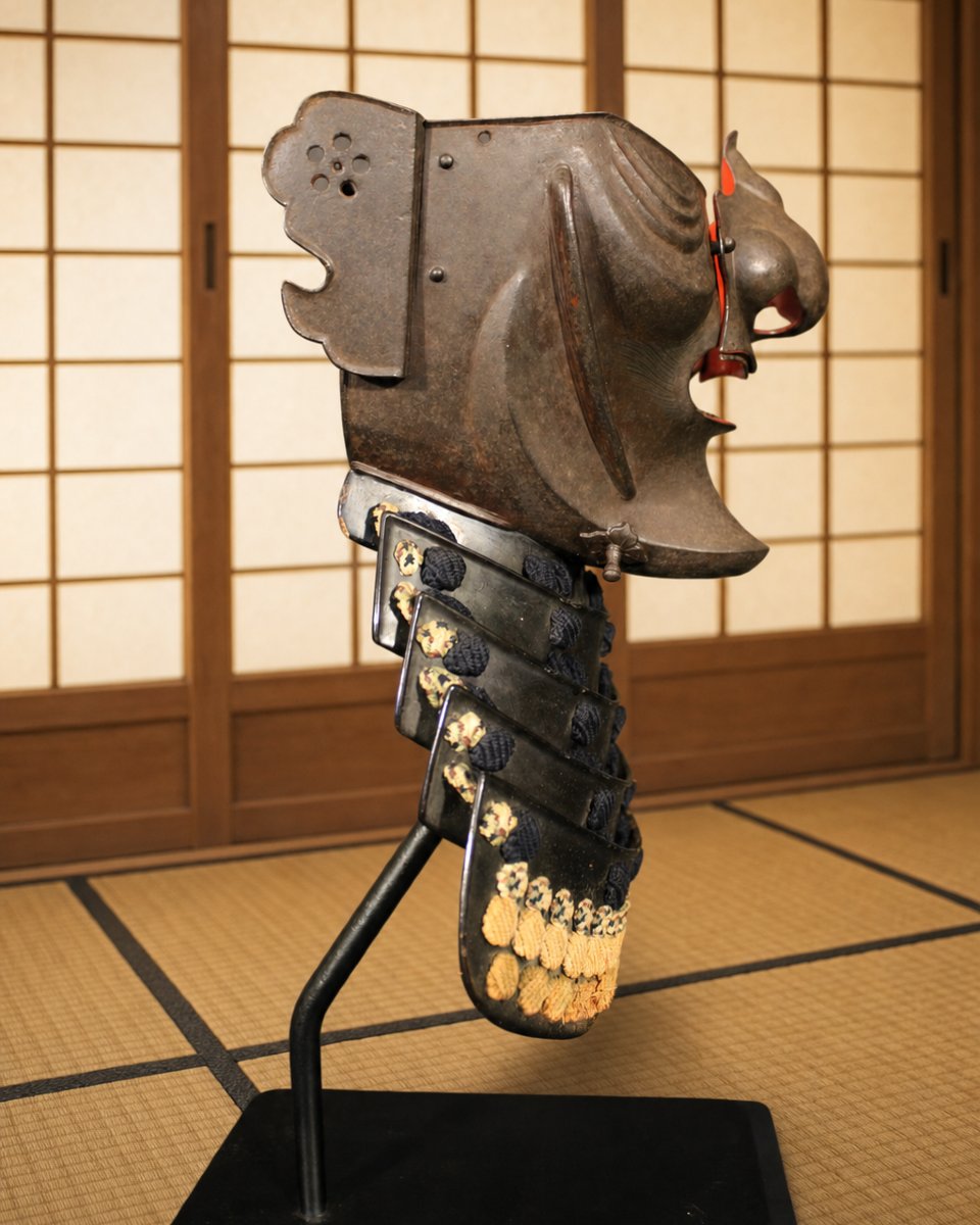 Masque de samouraï Ressei Menpo, époque Edo-photo-1