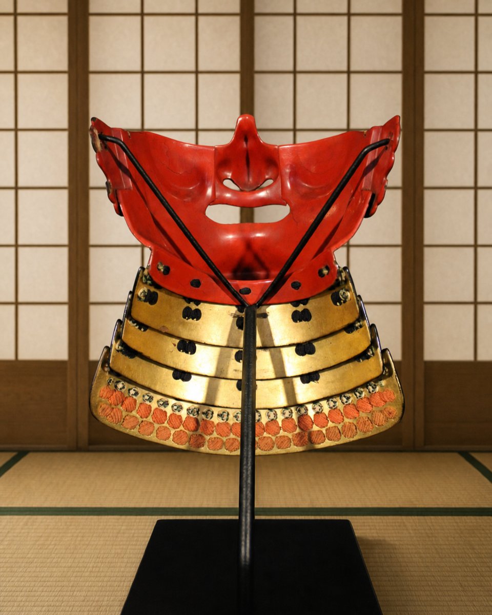 Masque de samouraï Ressei Menpo, époque Edo-photo-5