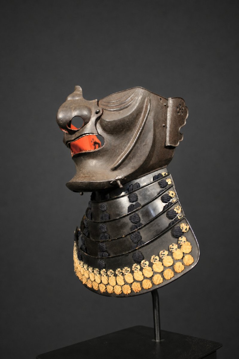Samurai Menpo Ressei Mask, Edo Period-photo-3