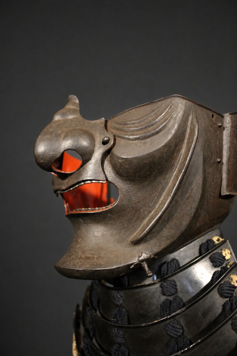 Samurai Menpo Ressei Mask, Edo Period-photo-4