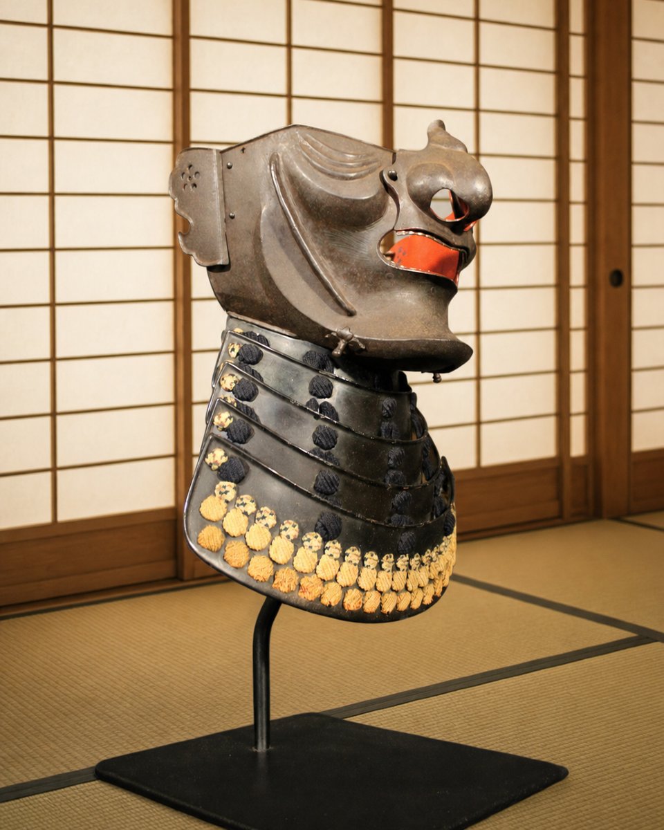 Masque de samouraï Ressei Menpo, époque Edo