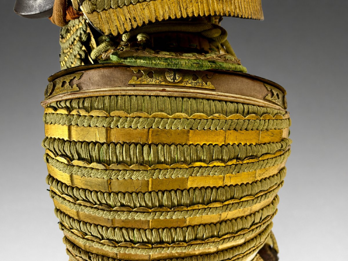 Yoroi Samurai Armor - Kin Kozane Midori-ito Odoshi Nimai-do Gusoku-photo-7