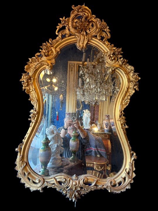 Miroir bois doré -photo-1