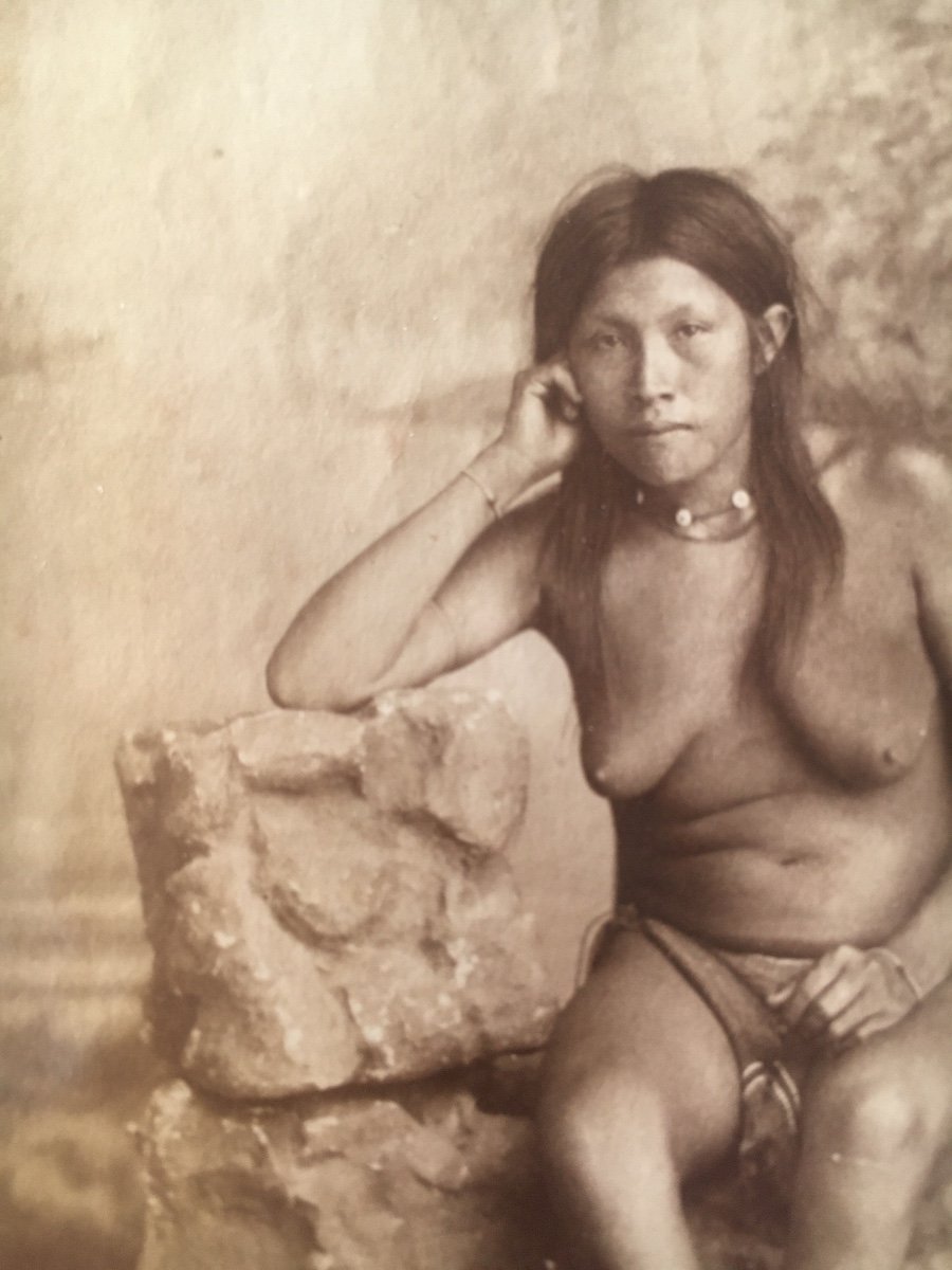 Albumen Print. South American Indian Woman, Guyana. Nineteenth Century-photo-2