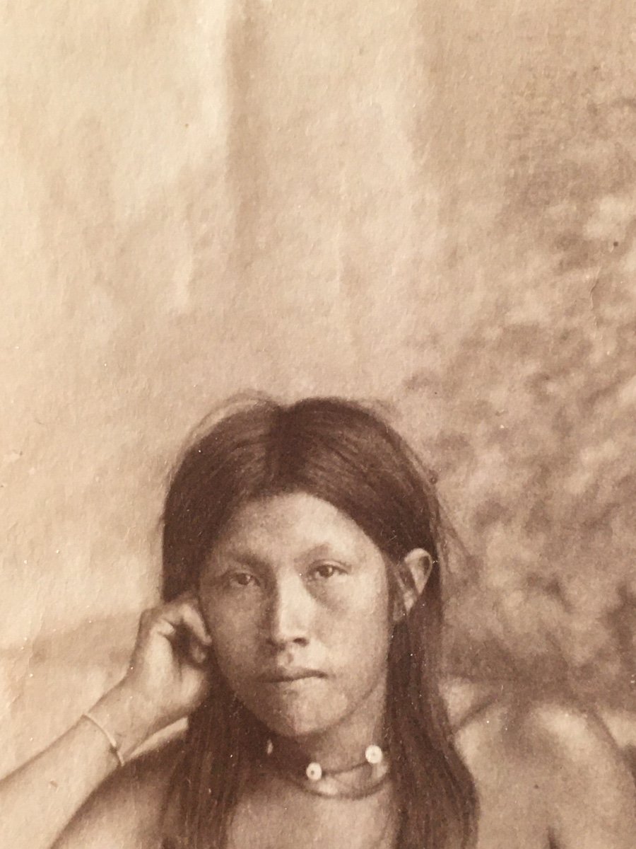 Albumen Print. South American Indian Woman, Guyana. Nineteenth Century-photo-3