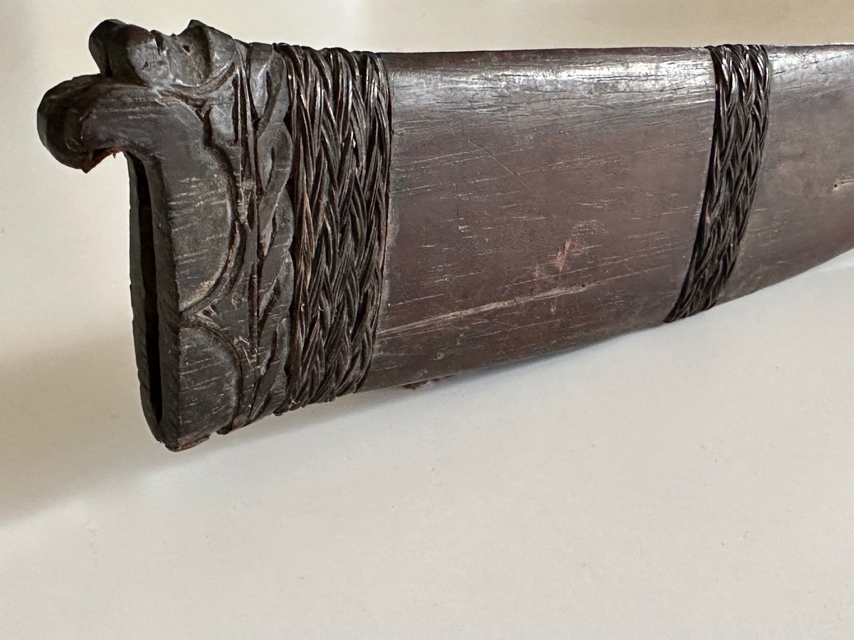 Fourreau d'arme Dayak, Bornéo, Indonésie-photo-4