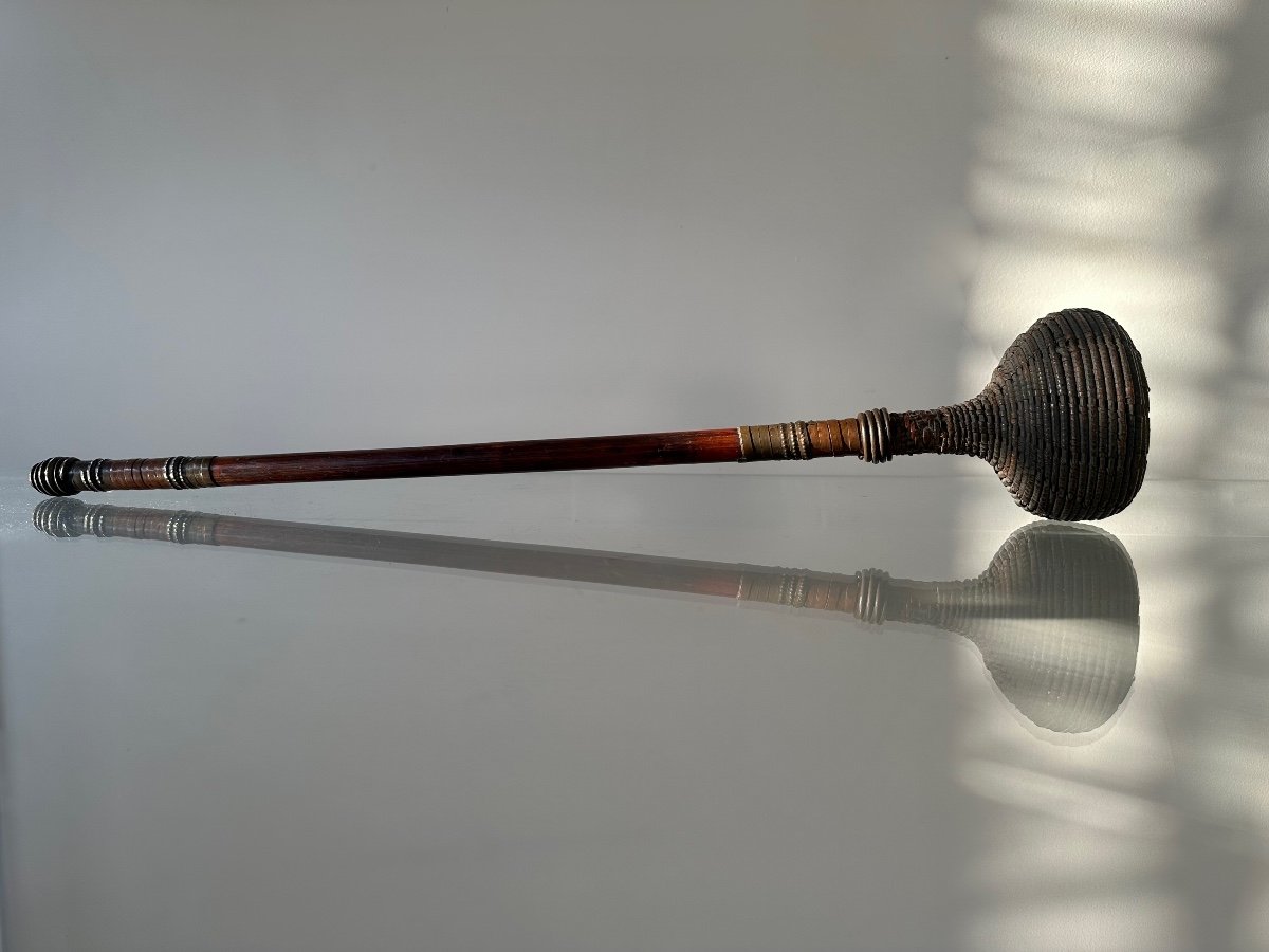 Instrument de musique. Hochet Mangbetu du Congo, Afrique. 