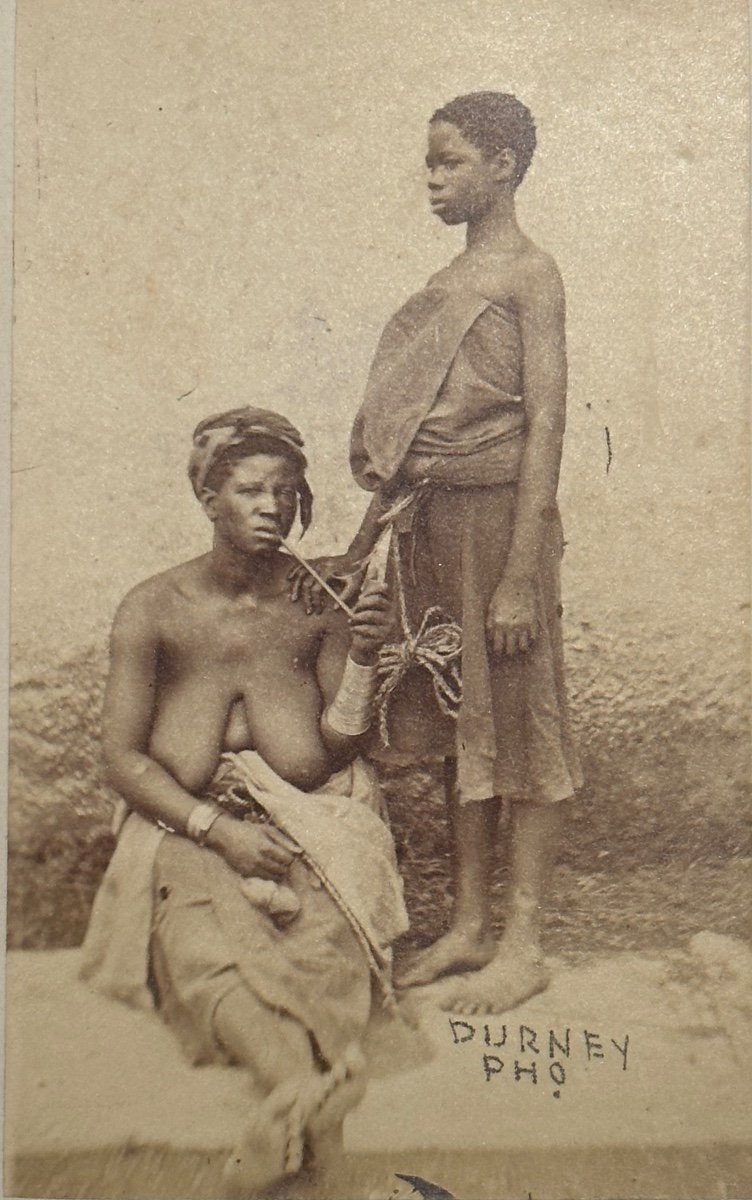 Durney, C.D.V. portrait photographique, Afrique du Sud, vers 1880. 