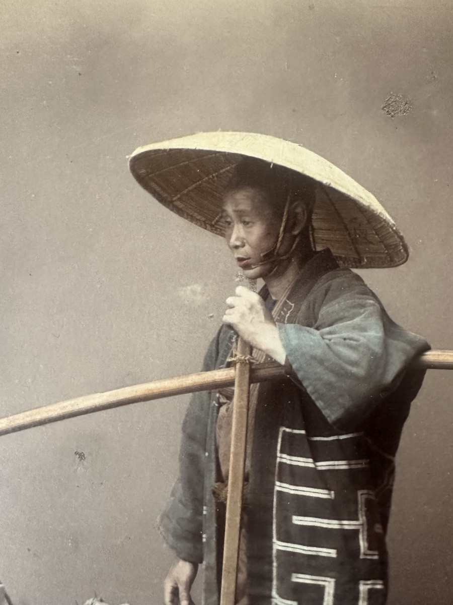 Kusakabe Kimbei, Original Photograph Of A Street Vendor, Japan, Ca. 1880-photo-2