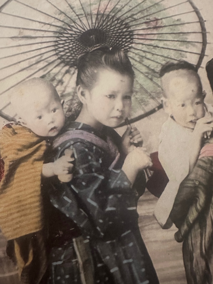 Kusakabe Kimbei, photographie originale d'un groupe d'enfant. Japon, ca. 1880 -photo-2
