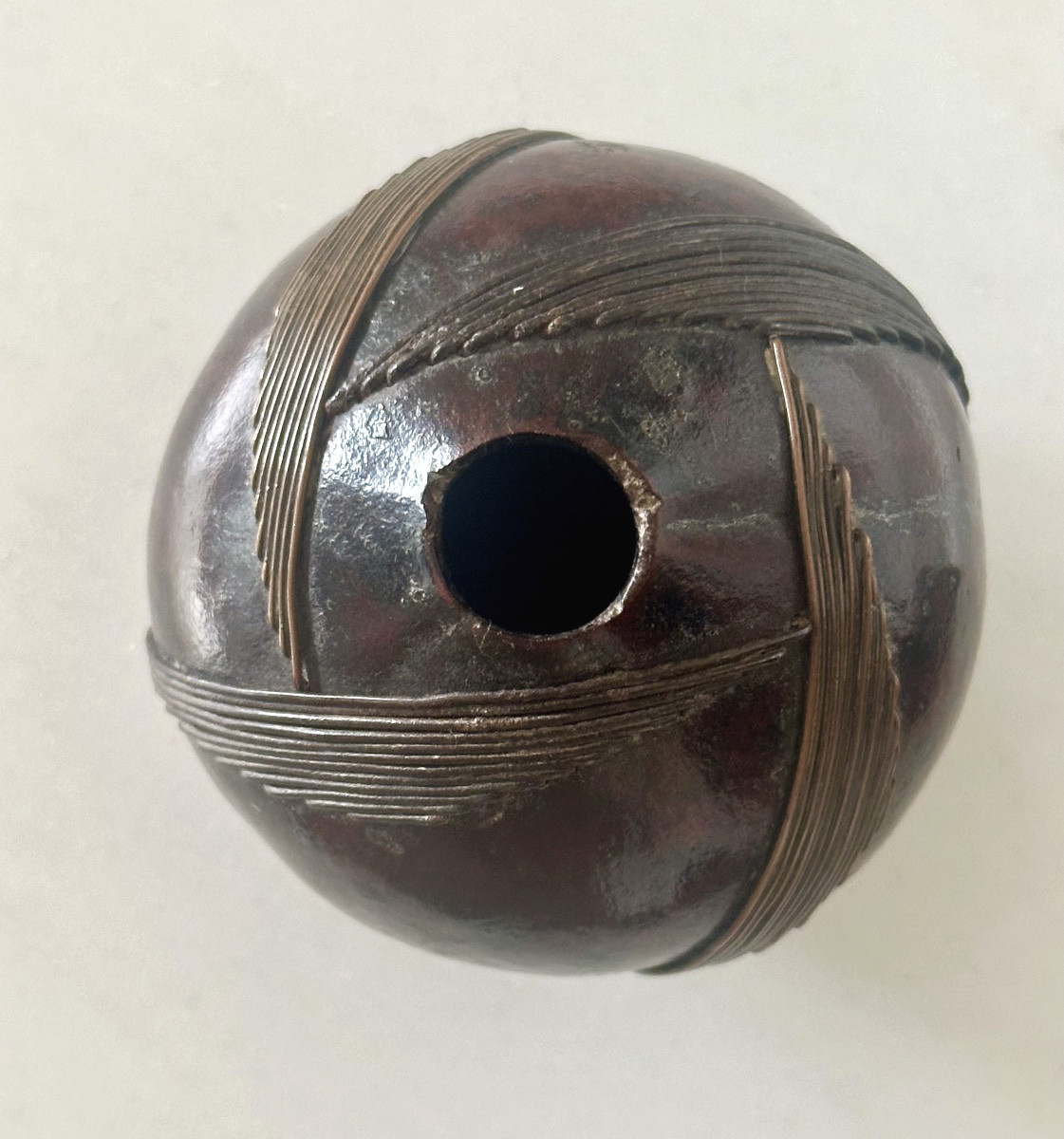 Poire à poudre, tabatière Zoulou, Afrique du Sud -photo-2