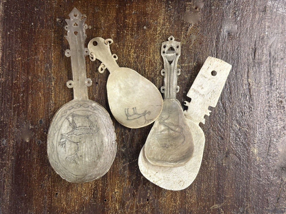 Collection de cuillères, culture samie, Laponie 