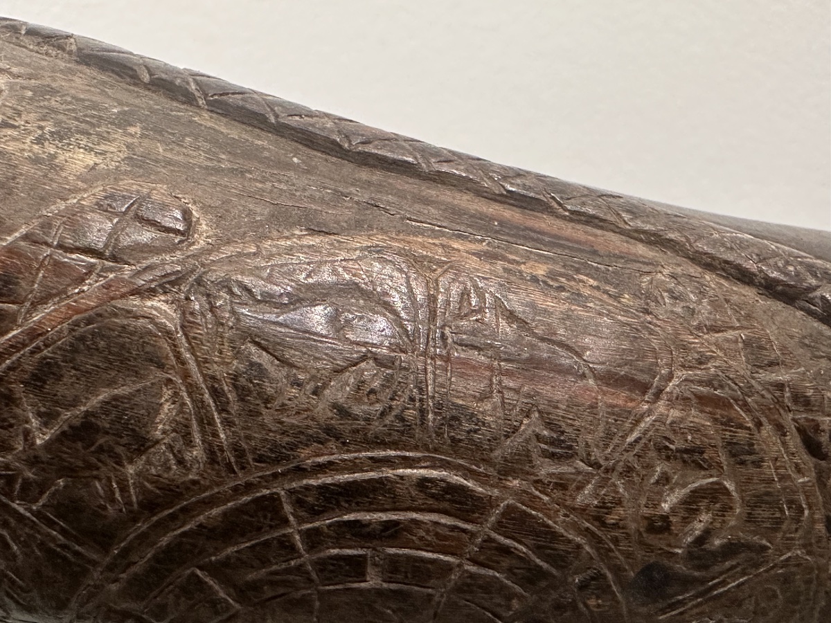 Corne d'exorcisme Thun-rva, Tibet, 19e siècle-photo-4
