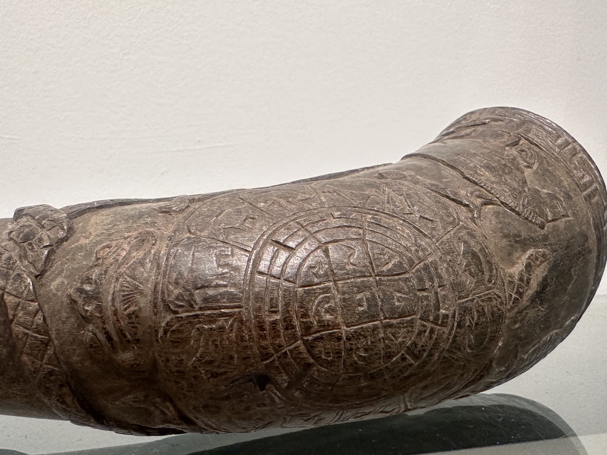 Corne d'exorcisme Thun-rva, Tibet, 19e siècle-photo-7