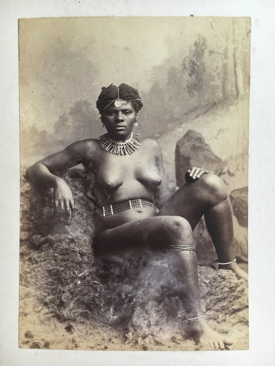 Photographie d'une femme Zulu, 19e siècle.  Afrique du Sud.  -photo-2