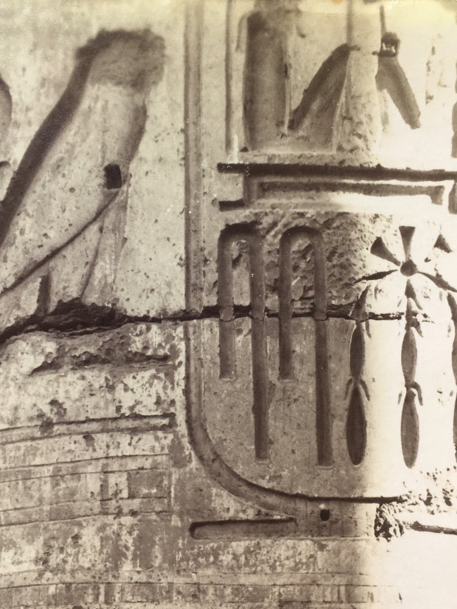 Photographie albuminée. Karnak, Égypte. Gabriel Lekegian. 19e siècle -photo-4