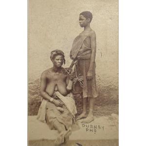 Durney, C.D.V. portrait photographique, Afrique du Sud, vers 1880. 