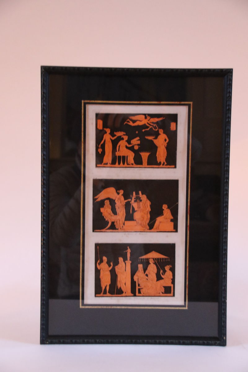 19th Century Engraving Representative Scenes From Etruscan Life
