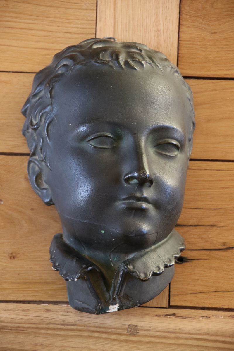 Bust Of Henri 4 Child In Blackened Plaster