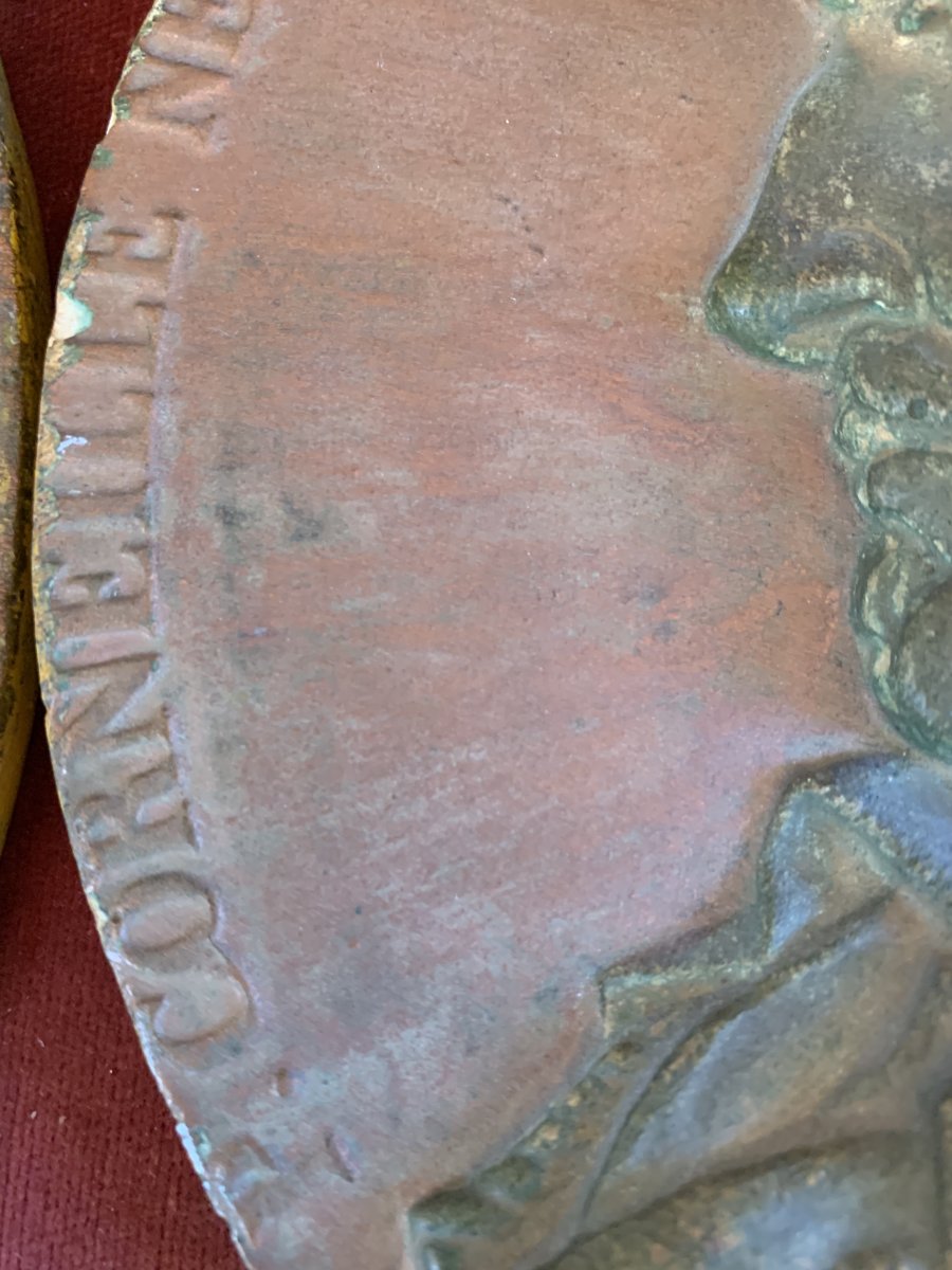 Pair Of Moliere And Corneille Medallions-photo-1