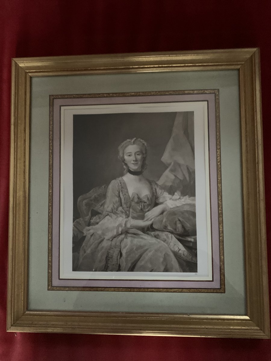 Portrait De Madame De Sorquainville (1749) Par Jean-baptiste Perronneau-photo-2