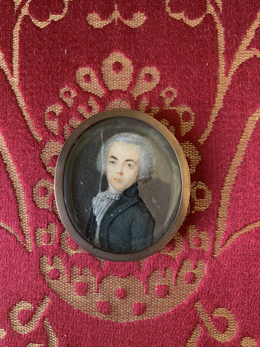 Miniature On Ivory Representative A Young Man