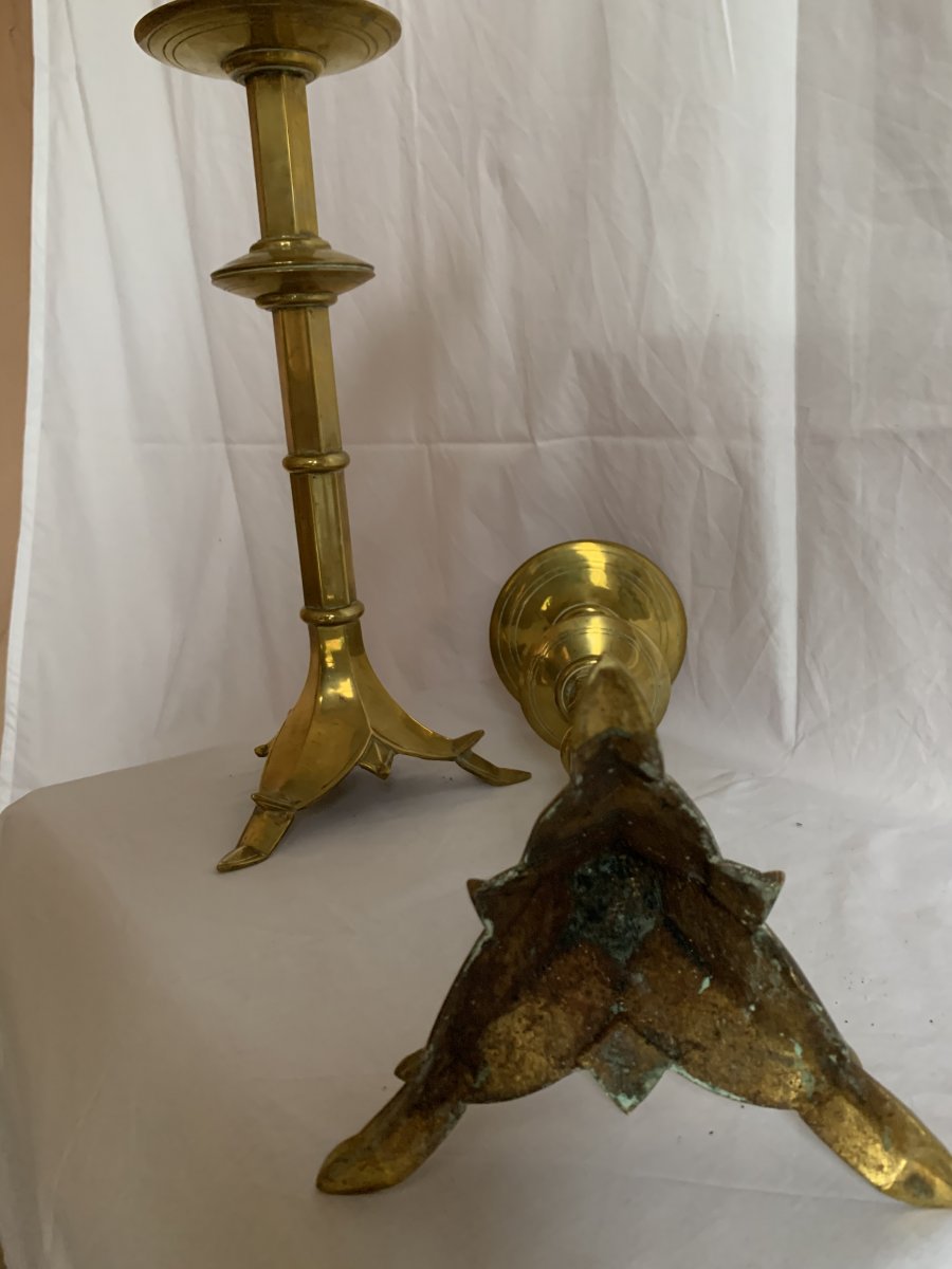 Pair Of Copper Candlesticks-photo-1
