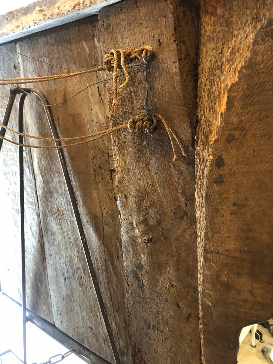 Panneau Bas Relief Sculpté En Chêne Massif-photo-6