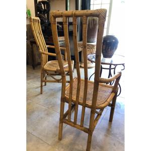 Pair Of Bamboo Armchairs 