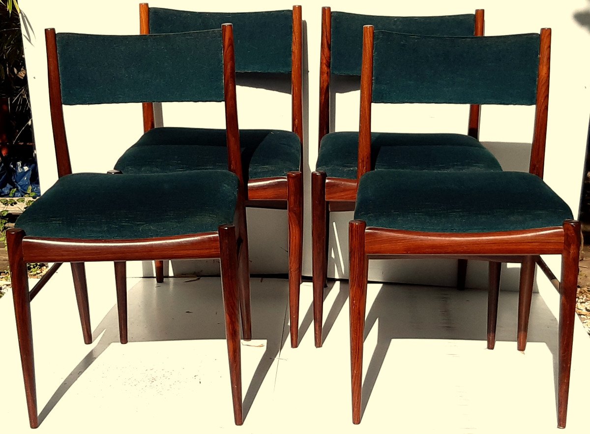 Series Of 5 Danish Design Rosewood Chairs 60-photo-3