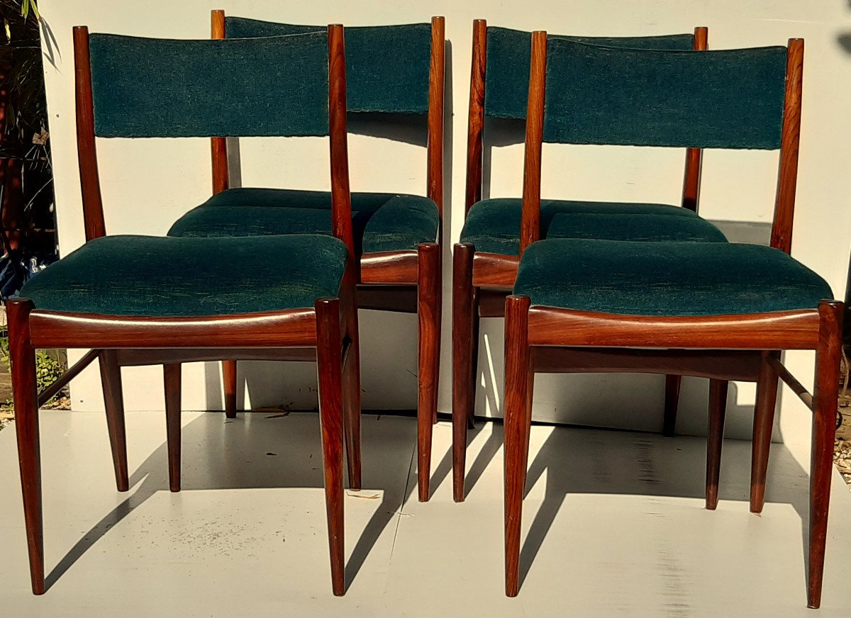 Series Of 5 Danish Design Rosewood Chairs 60-photo-8