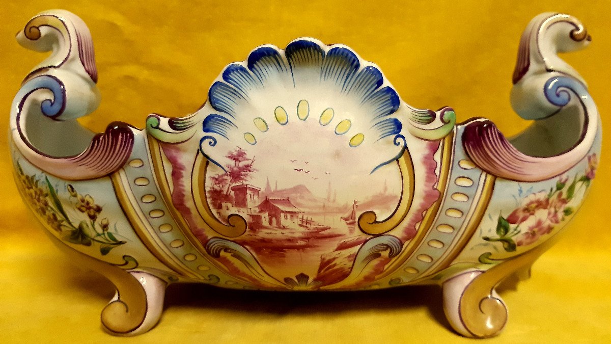 Planter Centerpiece Lunéville Keller And Guérin St Clément St Gallé Art Nouveau 1900