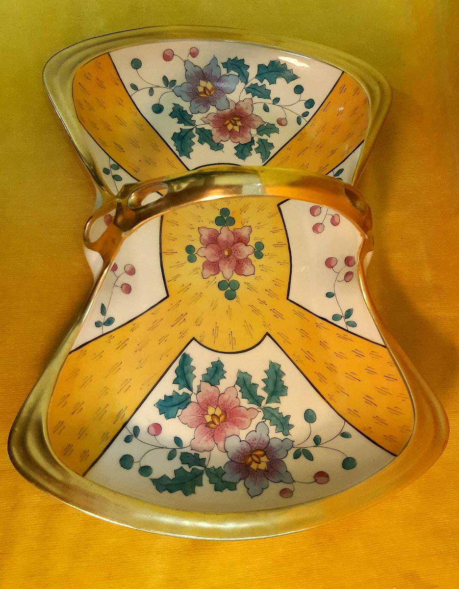 Silent Servant Centerpiece Tray Art Nouveau Limoges E.madesclaire-photo-4