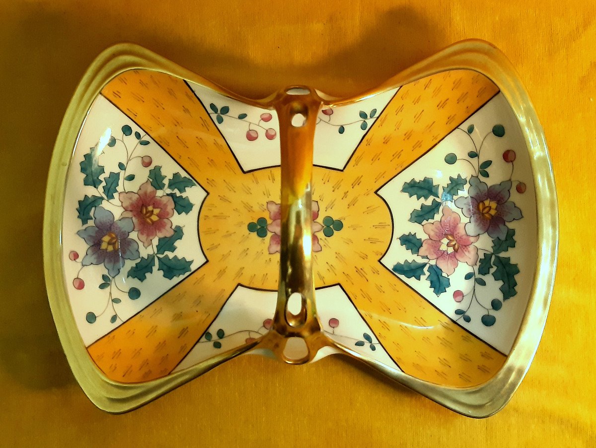 Serviteur muet milieu de table plateau  Art Nouveau Limoges E.MADESCLAIRE