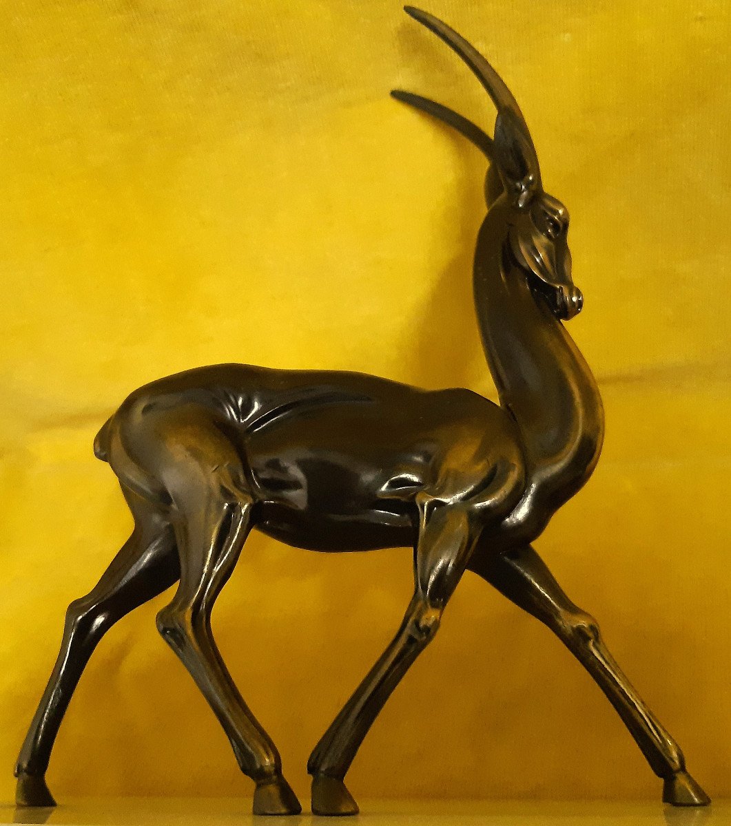 Couple D’antilope Sable (Kenya …) sur marbre Art Déco 1930-photo-8