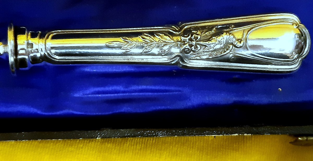 Carving Service Large Goldsmith's Knife And Fork Hallmark Christofle St Lxvi-photo-4
