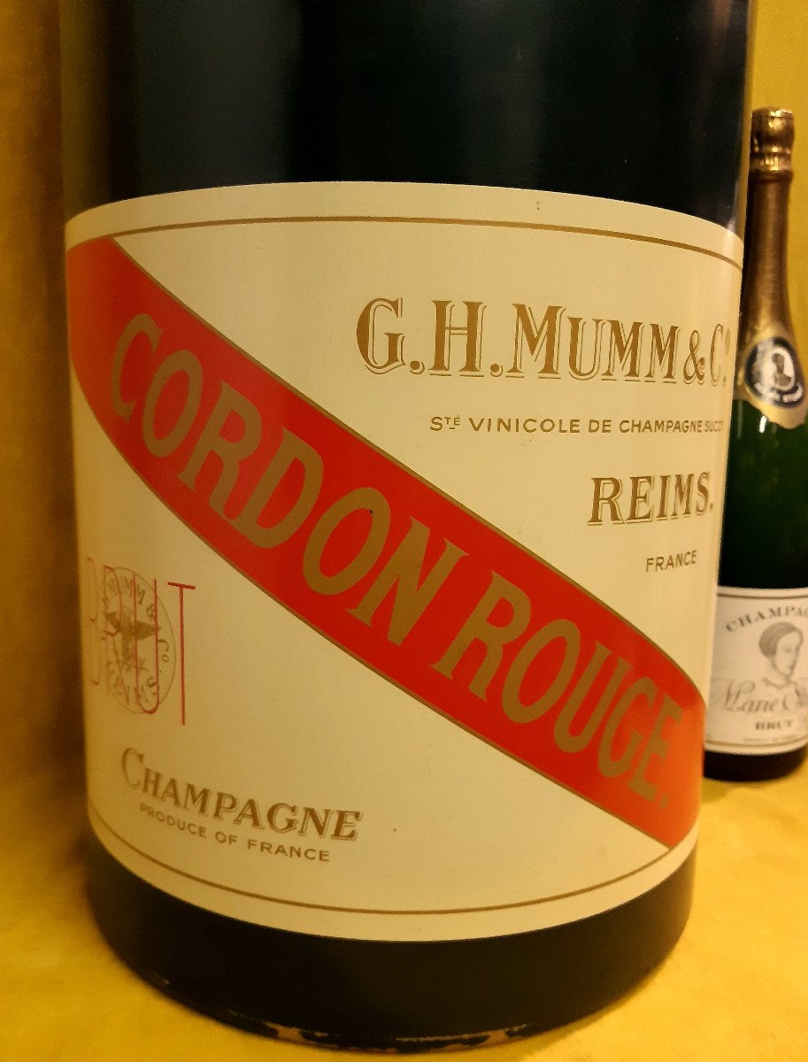 Pub Deco Bar Champagne Bottle Cordon Rouge Mumm Factice 98 Cm-photo-1