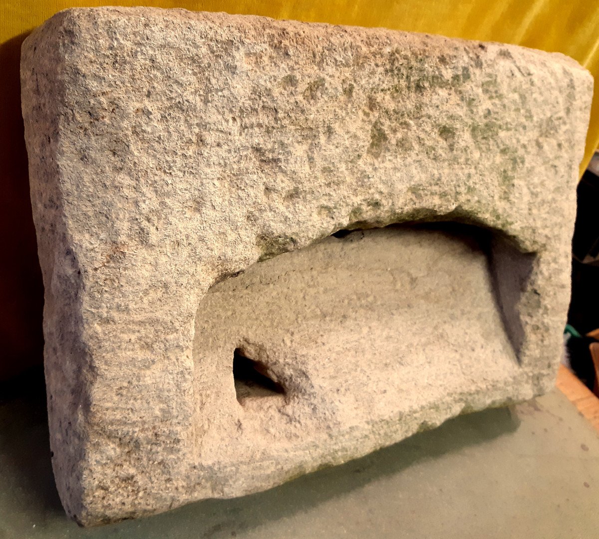  One-piece Cut Stone Soupirail “cave Hole” 17-18th-photo-1