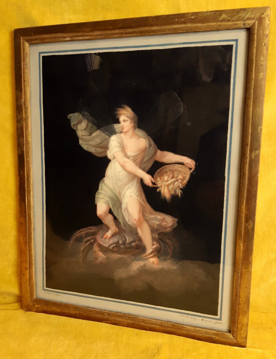 Peinture Mythologique Italienne  « Cérès » par Michelangelo MAESTRI (1779-1812) Epoque  Empire -photo-3